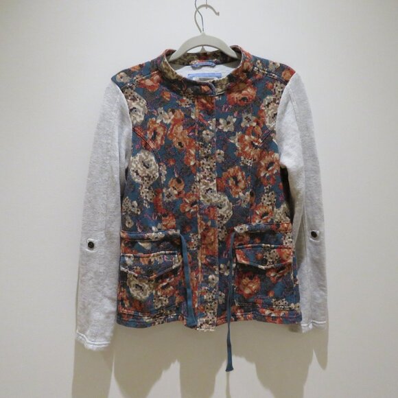 ANTHROPOLOGIE SATURDAY SUNDAY Floral Delwyn Jacket Cotton Terry Boho - Size S - Picture 2 of 15